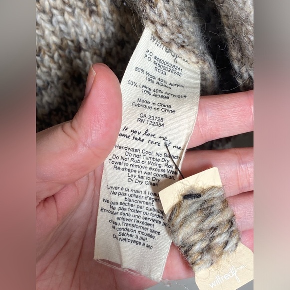 Wilfred Free Arable Alpaca/Wool Blend Zip Up Cardigan - Picture 7 of 7